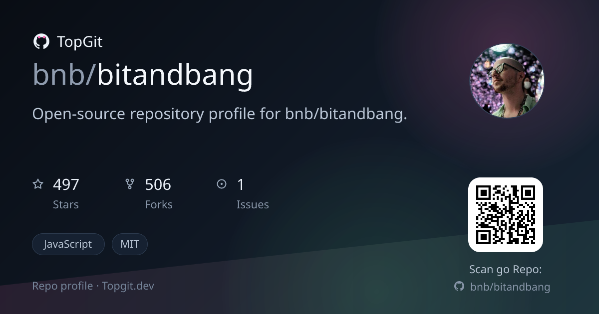 TopGit repo profile image for bnb/bitandbang