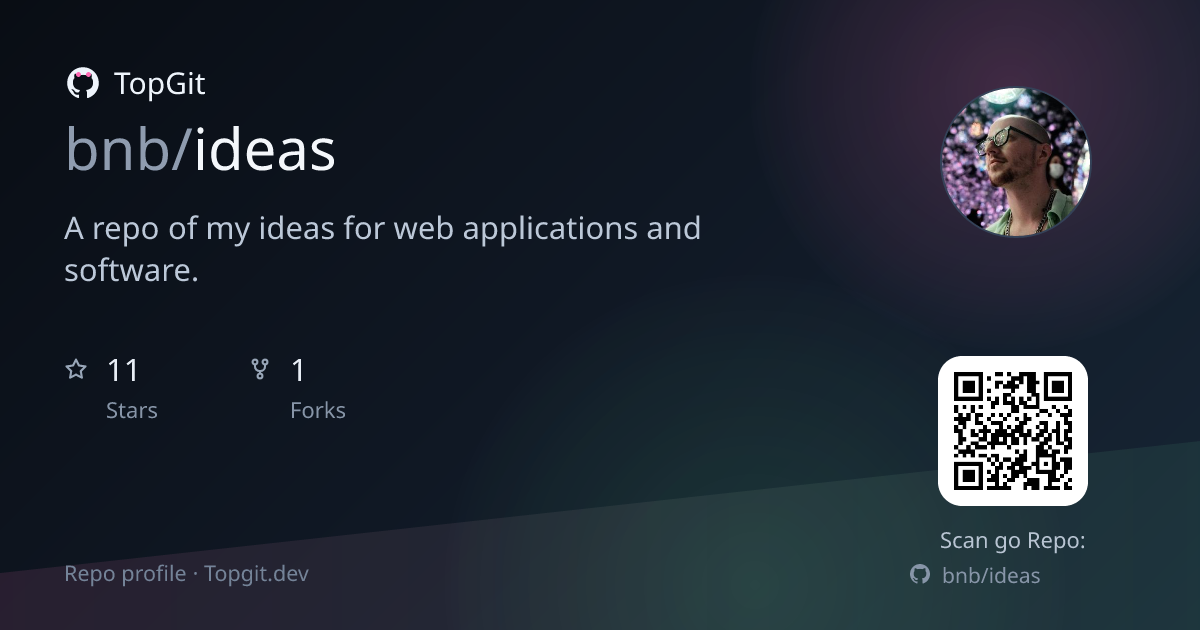 TopGit repo profile image for bnb/ideas