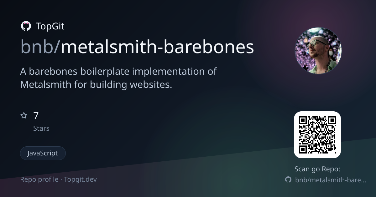 TopGit repo profile image for bnb/metalsmith-barebones
