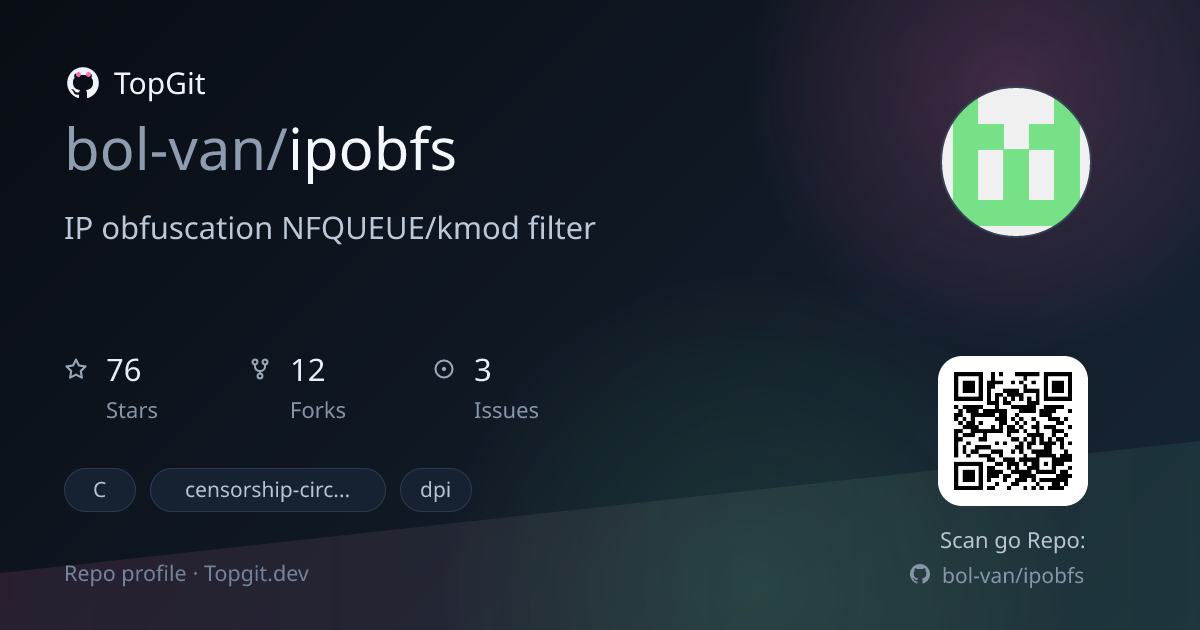 TopGit repo profile image for bol-van/ipobfs