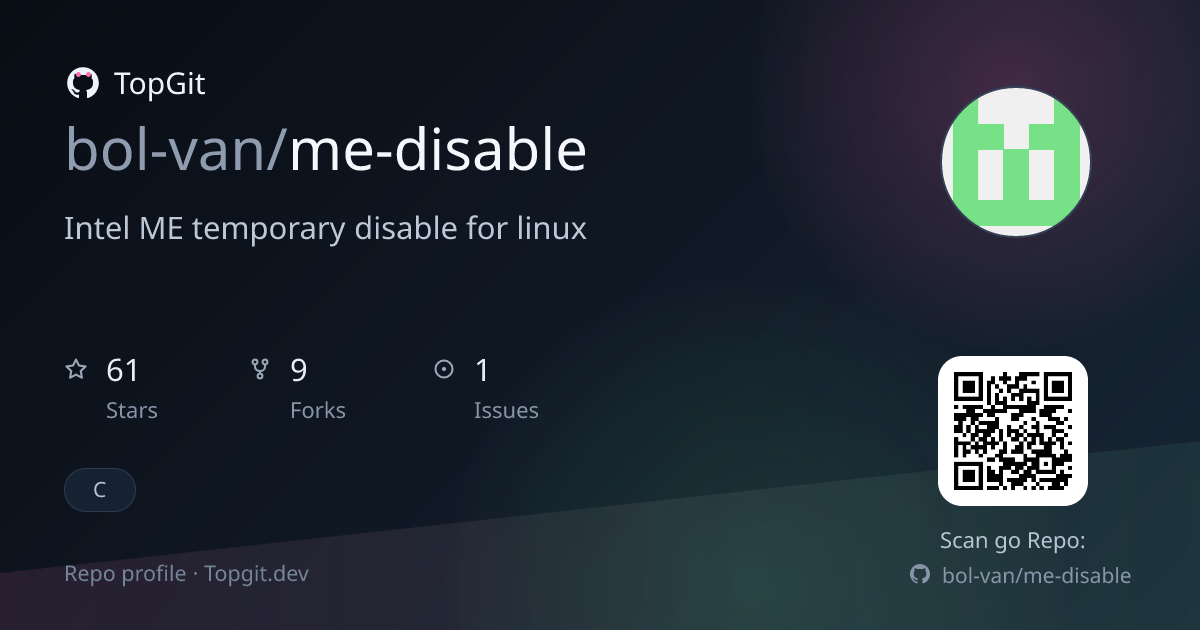 TopGit repo profile image for bol-van/me-disable