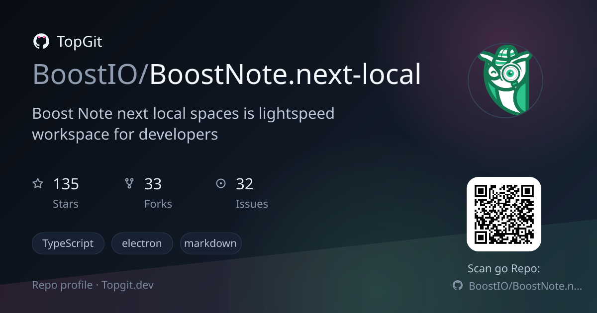 TopGit repo profile image for BoostIO/BoostNote.next-local