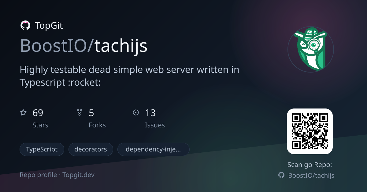 TopGit repo profile image for BoostIO/tachijs