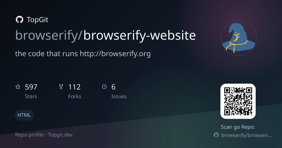 TopGit repo profile image for browserify/browserify-website