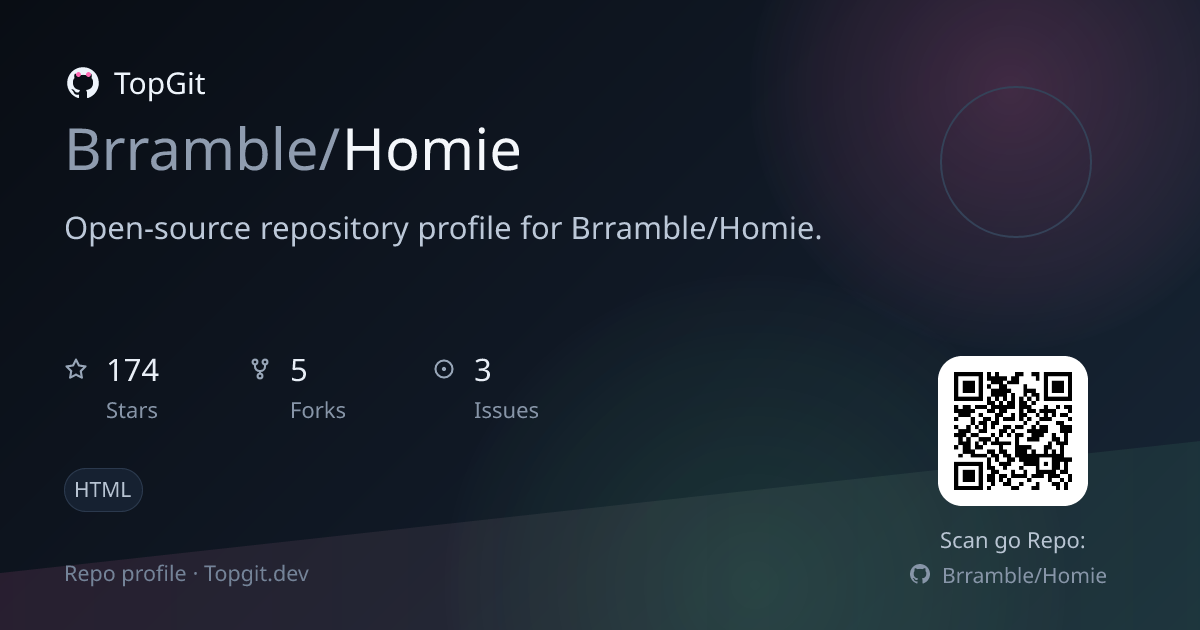 TopGit repo profile image for Brramble/Homie