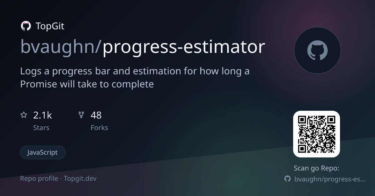TopGit repo profile image for bvaughn/progress-estimator