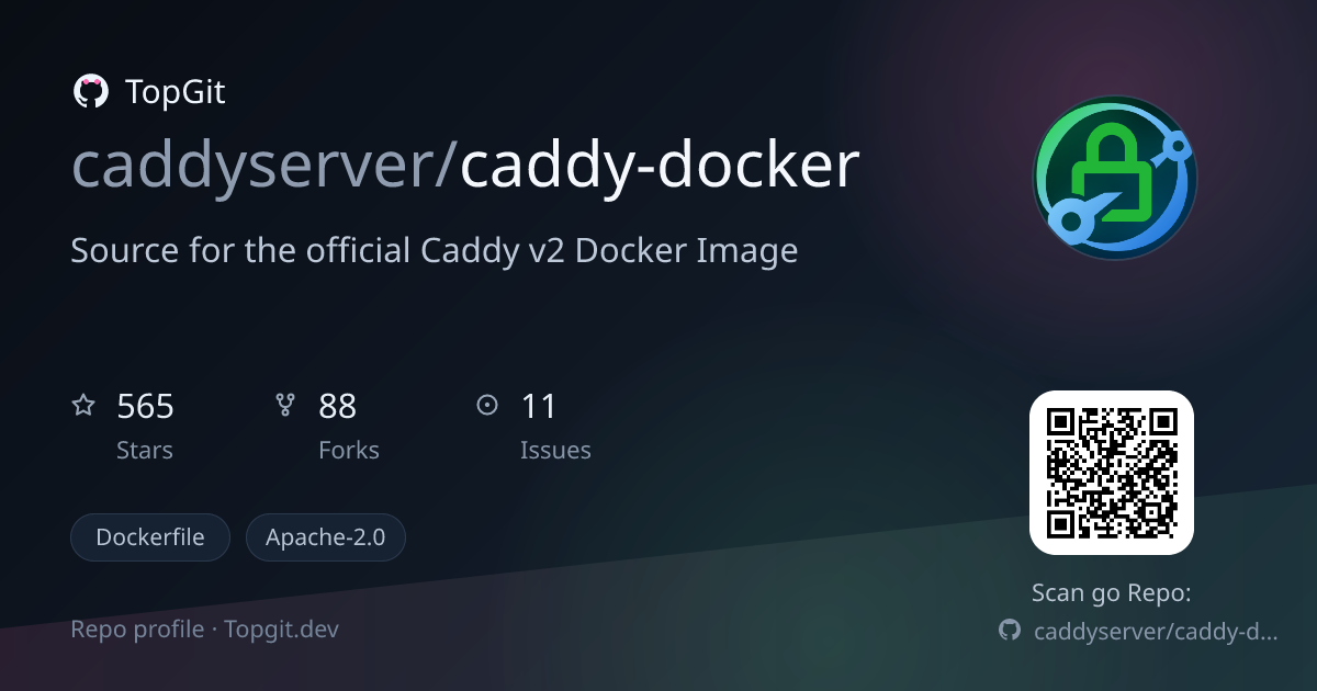 TopGit repo profile image for caddyserver/caddy-docker