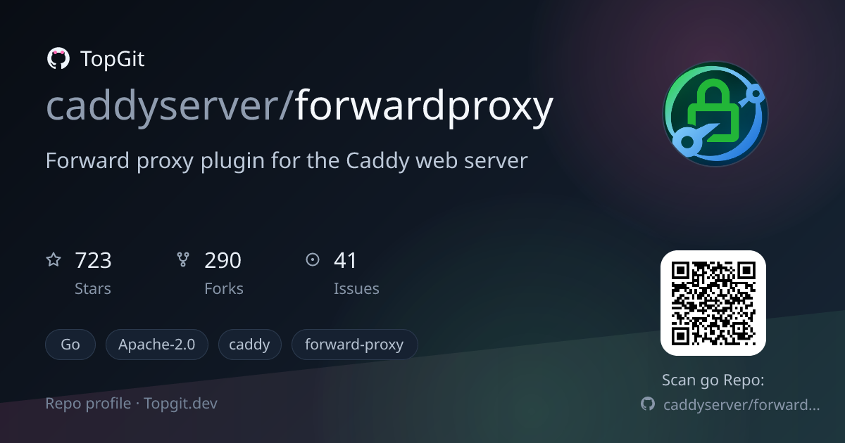 TopGit repo profile image for caddyserver/forwardproxy