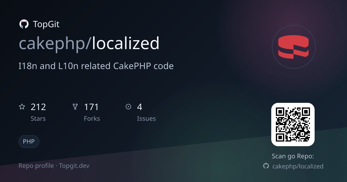 TopGit repo profile image for cakephp/localized