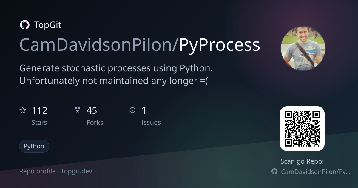TopGit repo profile image for CamDavidsonPilon/PyProcess