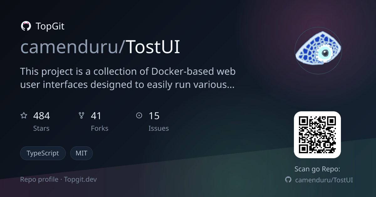 TopGit repo profile image for camenduru/TostUI