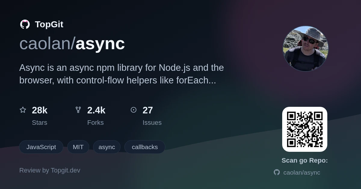 TopGit repo profile image for caolan/async