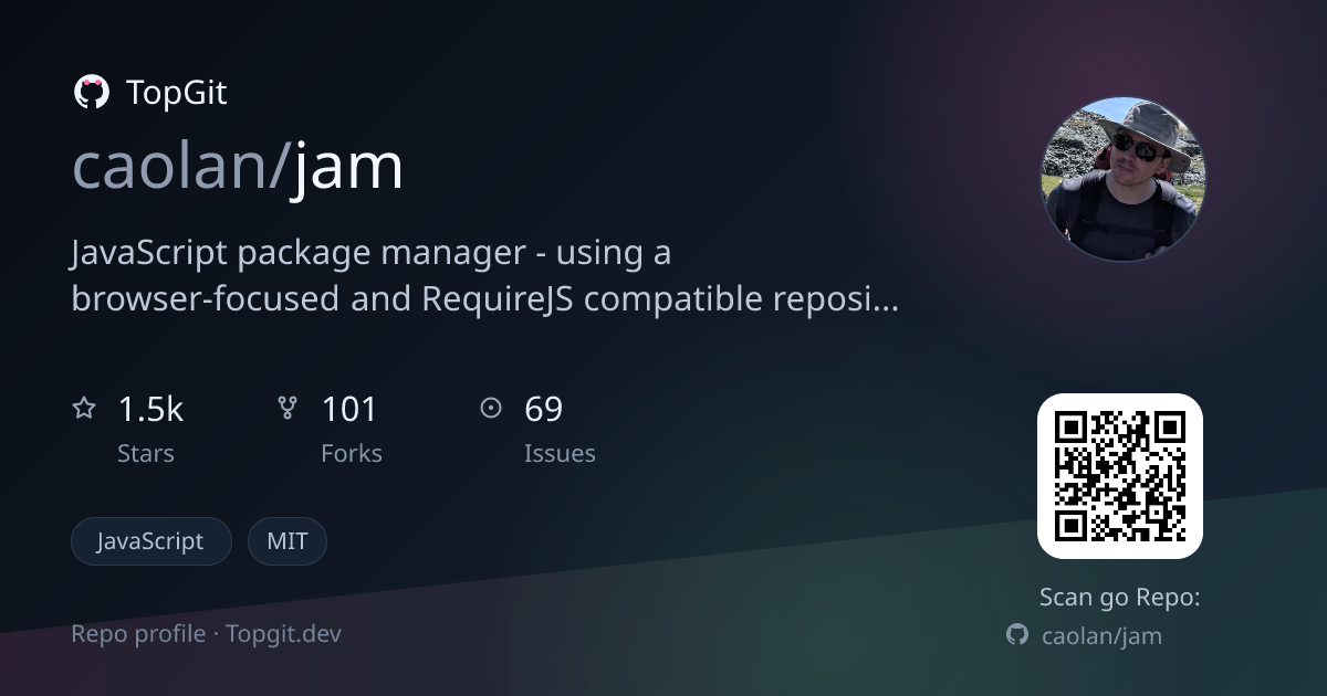 TopGit repo profile image for caolan/jam