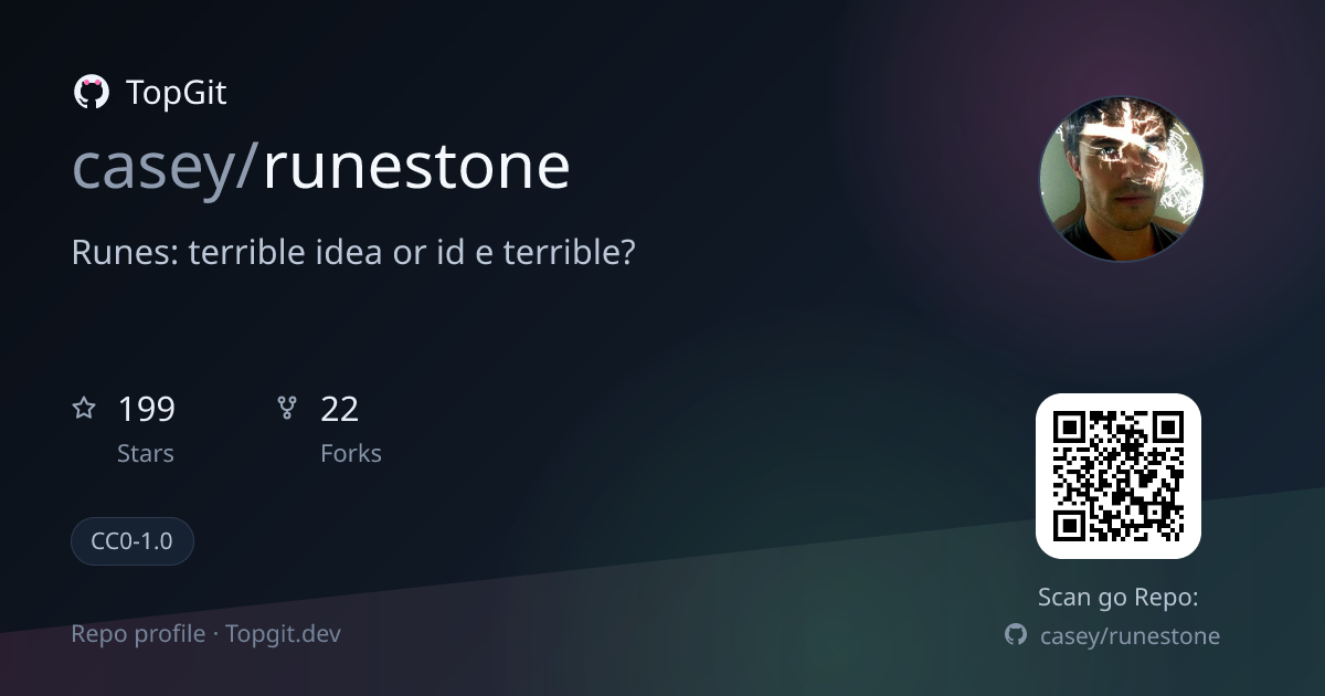 TopGit repo profile image for casey/runestone