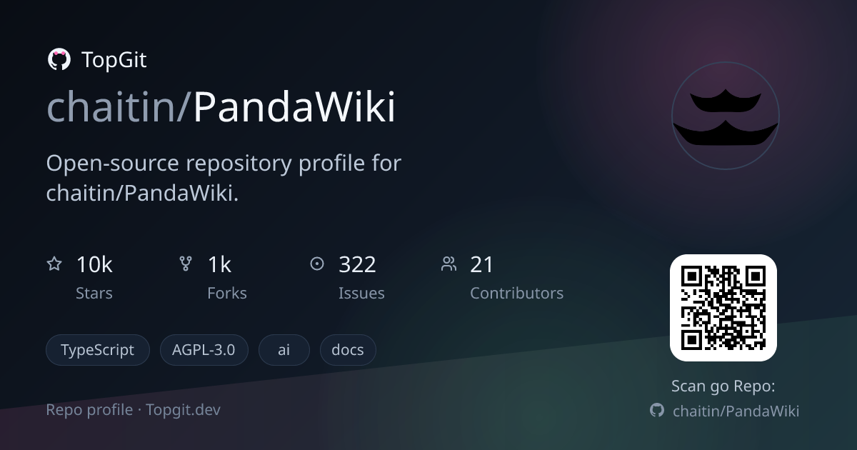 TopGit repo profile image for chaitin/PandaWiki