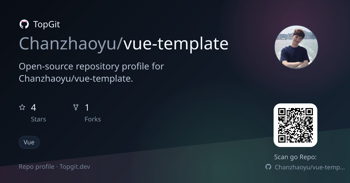 TopGit repo profile image for Chanzhaoyu/vue-template
