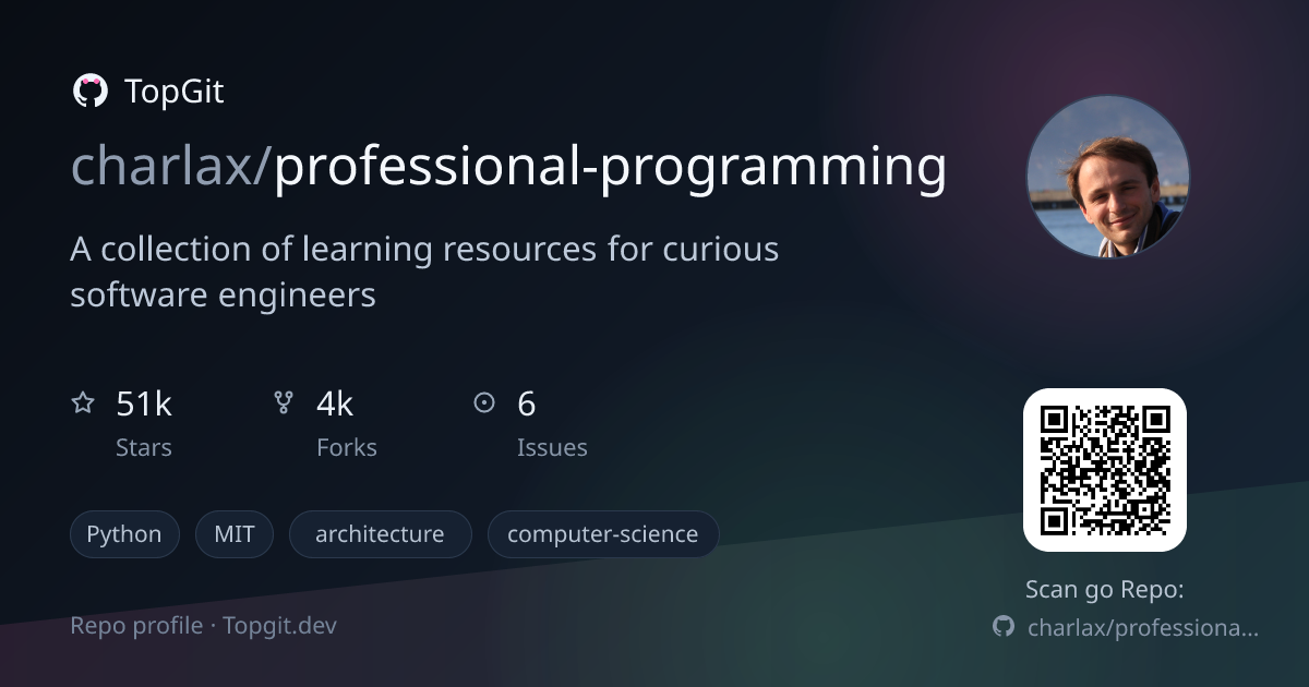 TopGit repo profile image for charlax/professional-programming