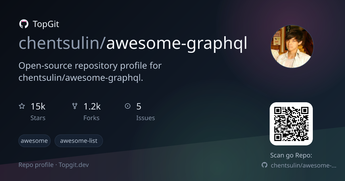 TopGit repo profile image for chentsulin/awesome-graphql