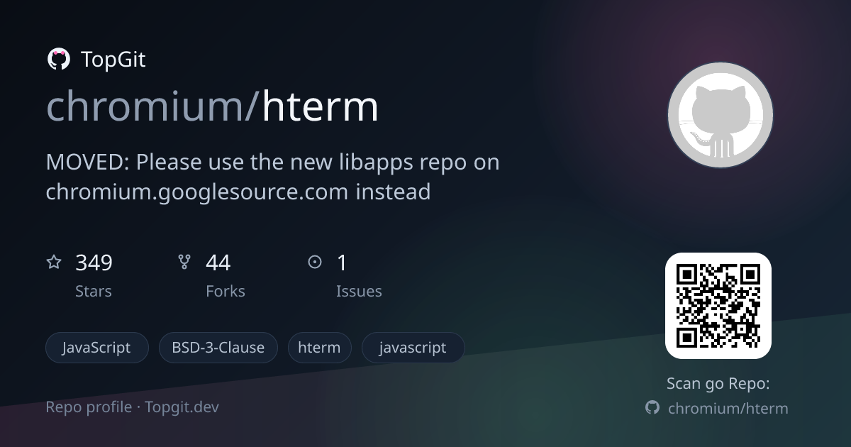 TopGit repo profile image for chromium/hterm