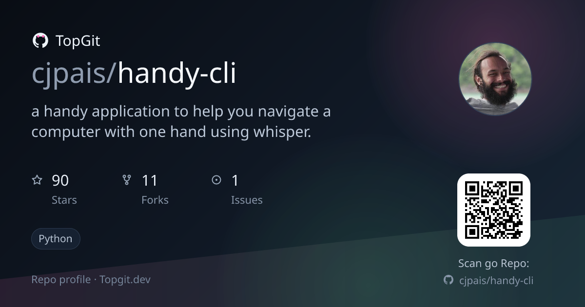 TopGit repo profile image for cjpais/handy-cli
