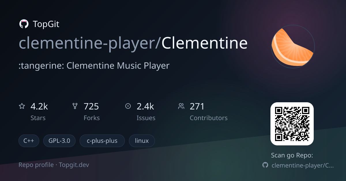 TopGit repo profile image for clementine-player/Clementine