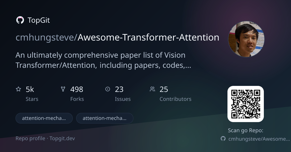 TopGit repo profile image for cmhungsteve/Awesome-Transformer-Attention