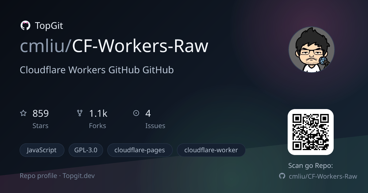 TopGit repo profile image for cmliu/CF-Workers-Raw