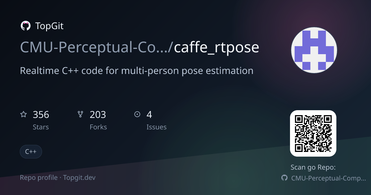 TopGit repo profile image for CMU-Perceptual-Computing-Lab/caffe_rtpose