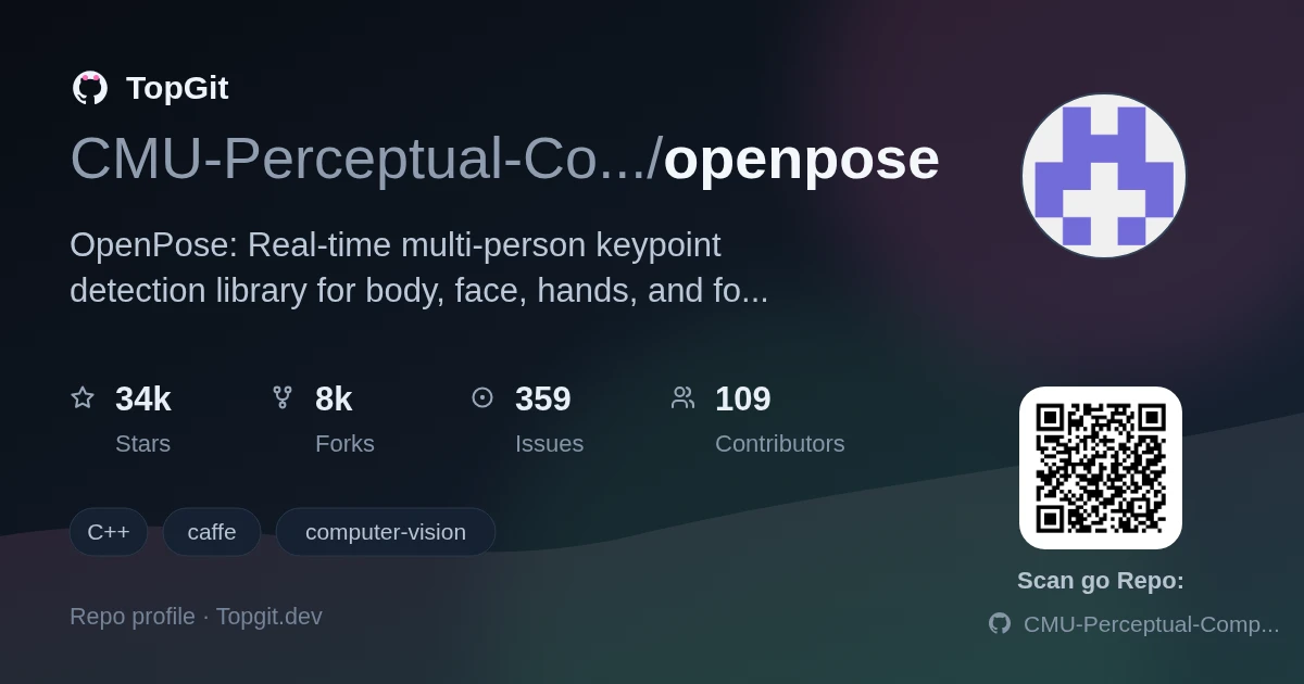TopGit repo profile image for CMU-Perceptual-Computing-Lab/openpose