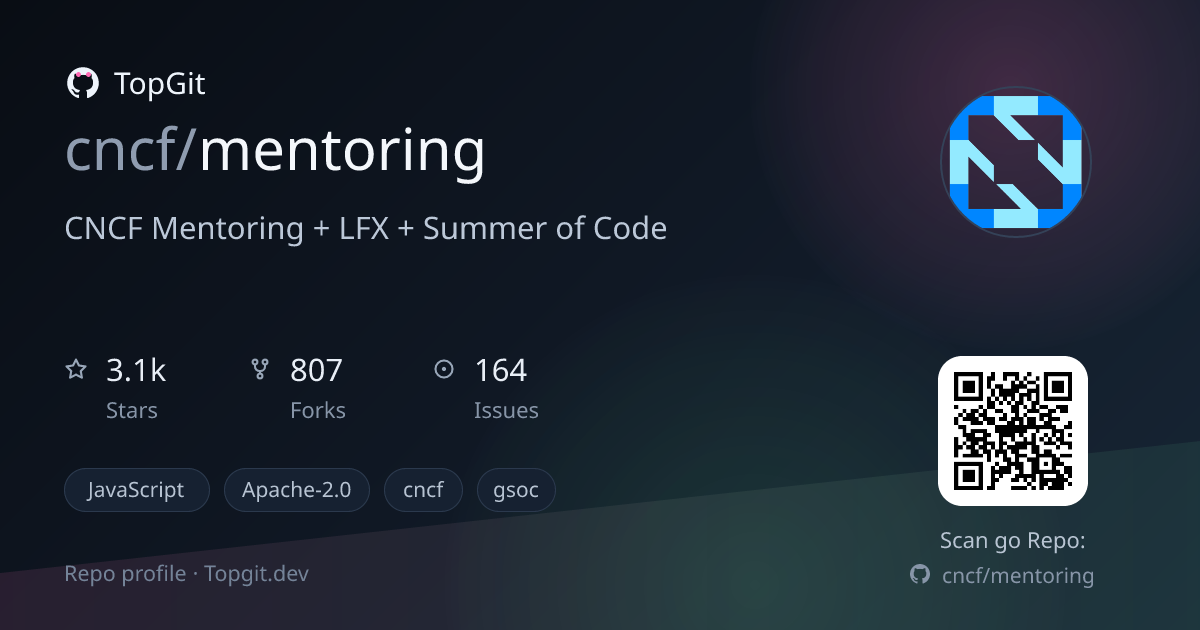 TopGit repo profile image for cncf/mentoring