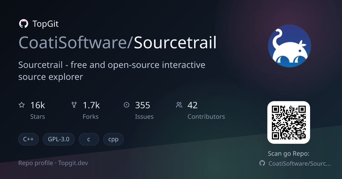 TopGit repo profile image for CoatiSoftware/Sourcetrail