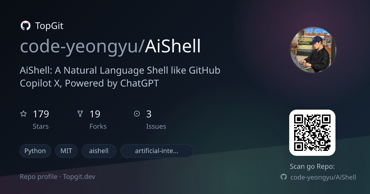 TopGit repo profile image for code-yeongyu/AiShell
