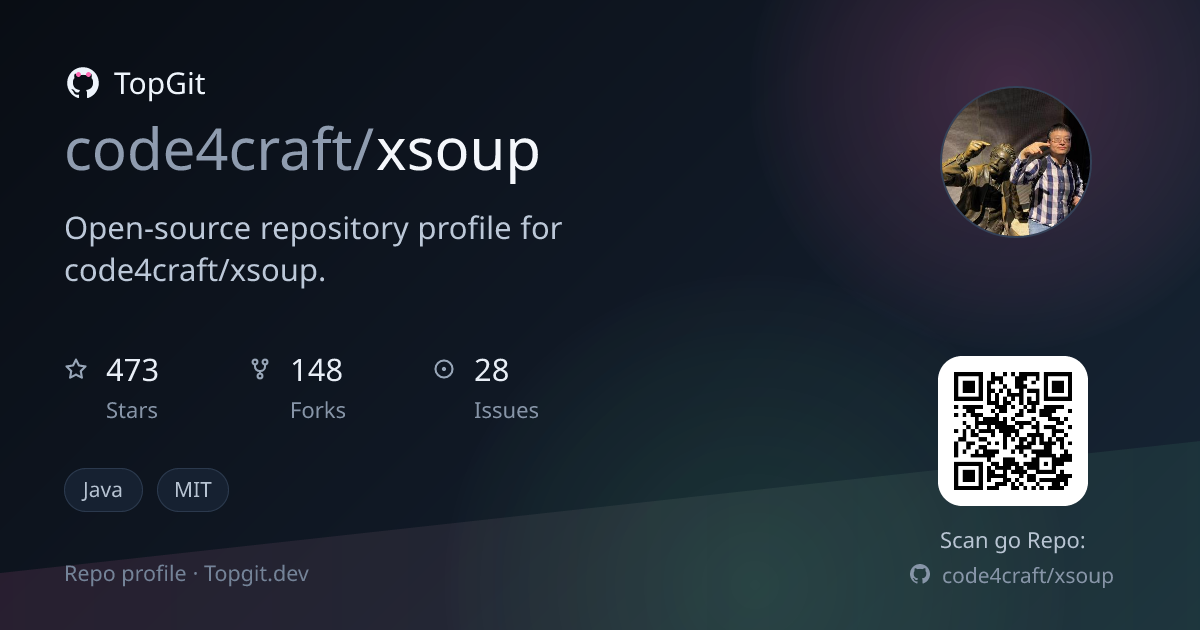 TopGit repo profile image for code4craft/xsoup