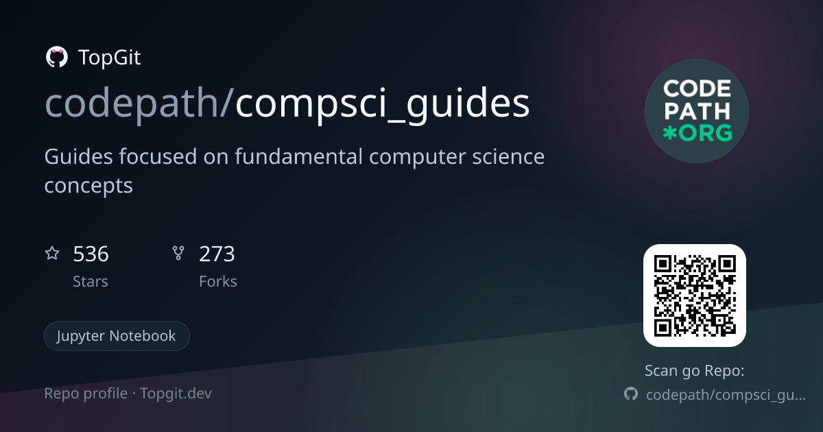 TopGit repo profile image for codepath/compsci_guides