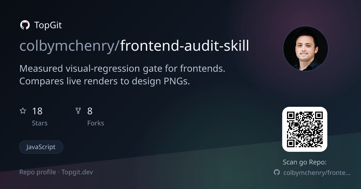 TopGit repo profile image for colbymchenry/frontend-audit-skill