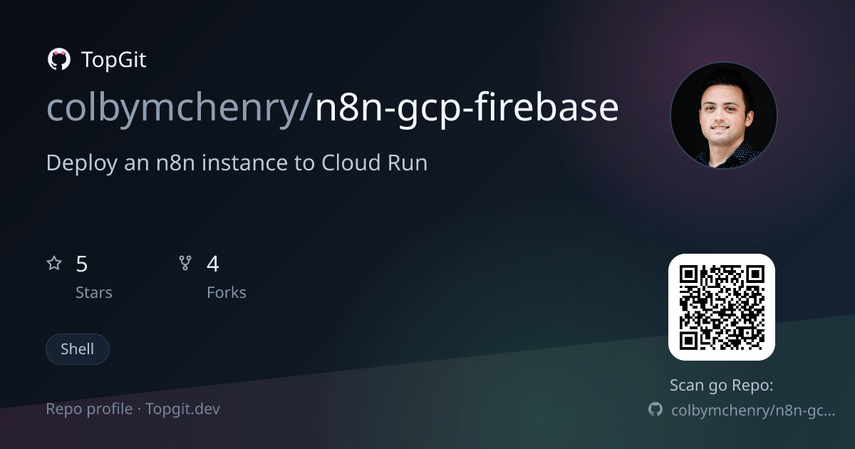 TopGit repo profile image for colbymchenry/n8n-gcp-firebase