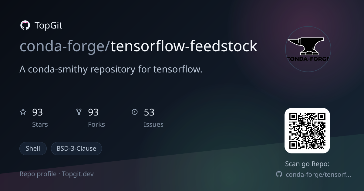 TopGit repo profile image for conda-forge/tensorflow-feedstock