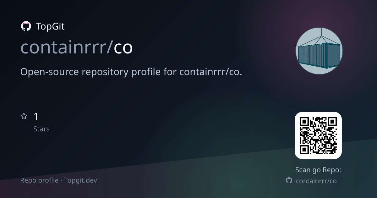 TopGit repo profile image for containrrr/co