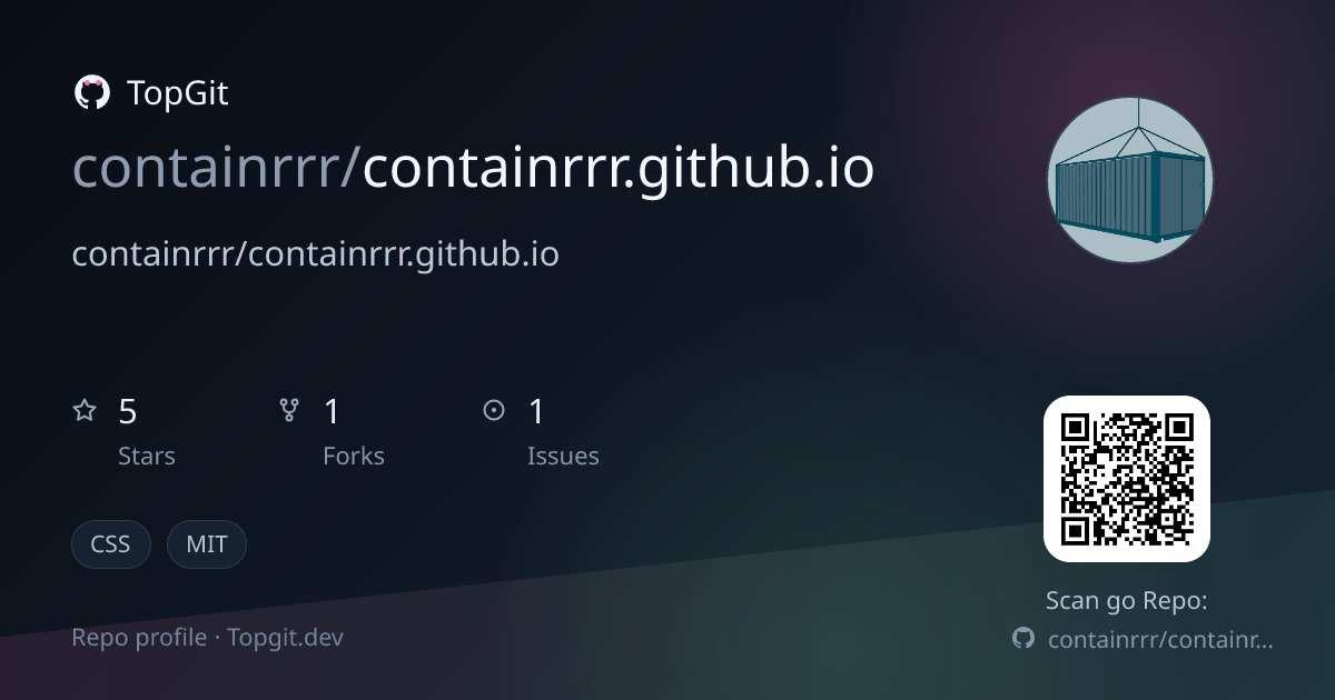 TopGit repo profile image for containrrr/containrrr.github.io