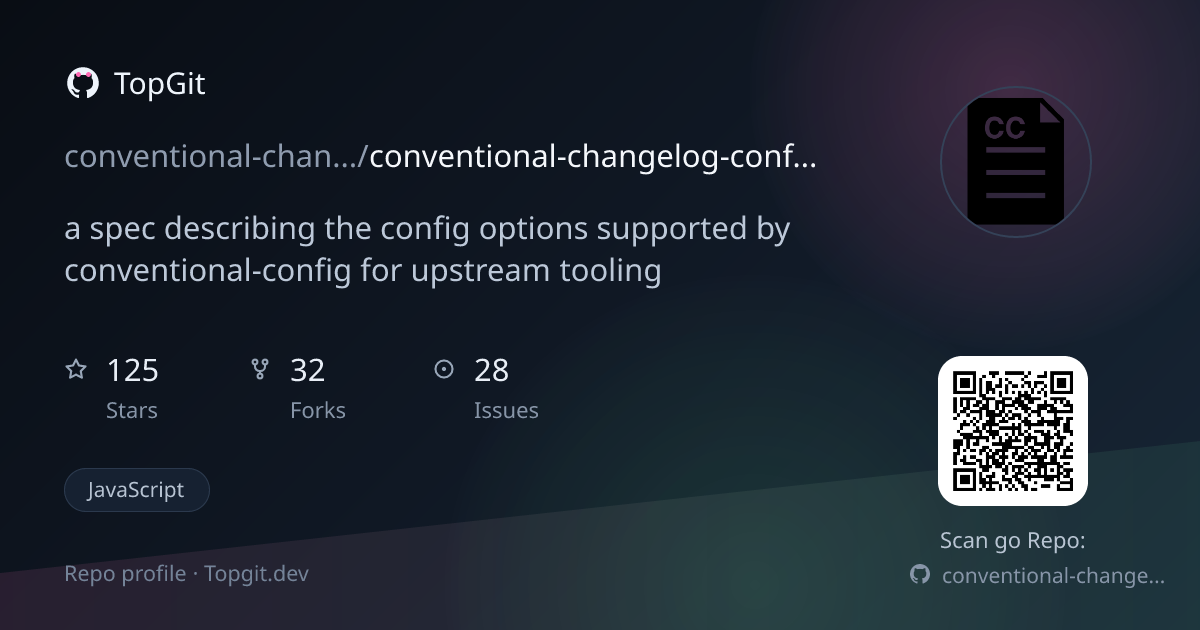 TopGit repo profile image for conventional-changelog/conventional-changelog-config-spec