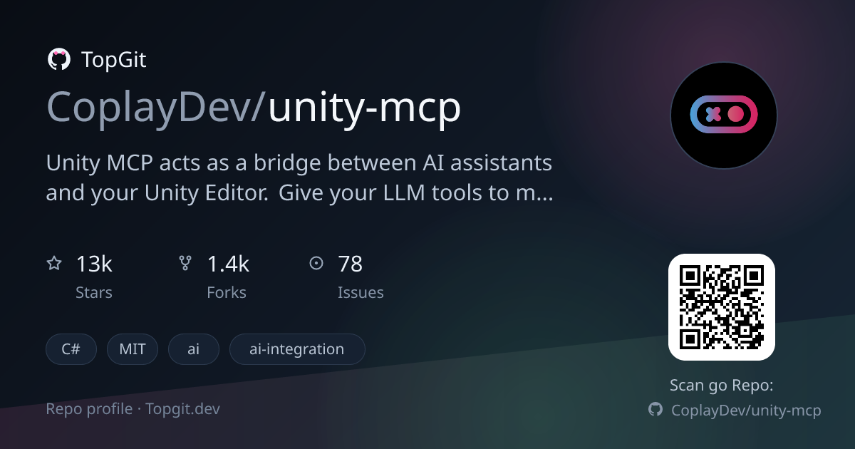 TopGit repo profile image for CoplayDev/unity-mcp