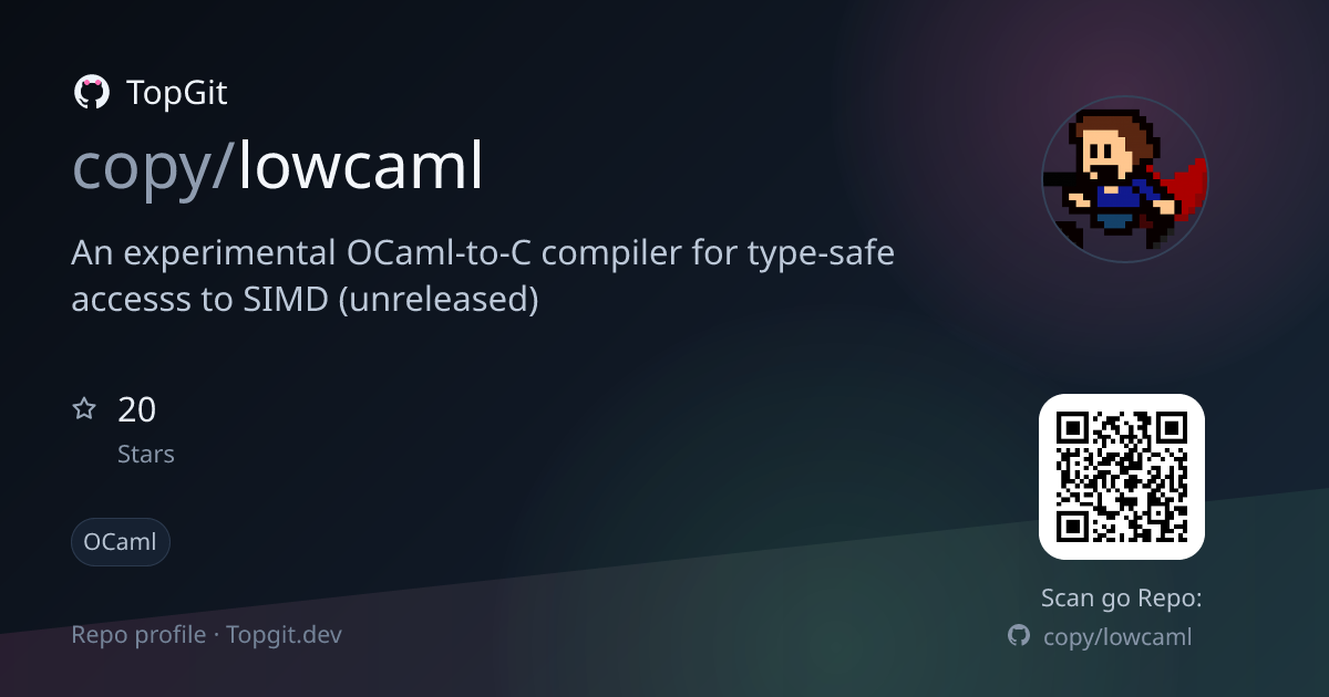 TopGit repo profile image for copy/lowcaml