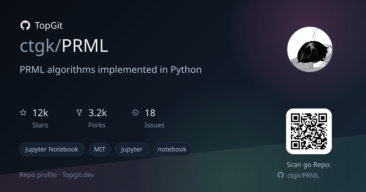 TopGit repo profile image for ctgk/PRML