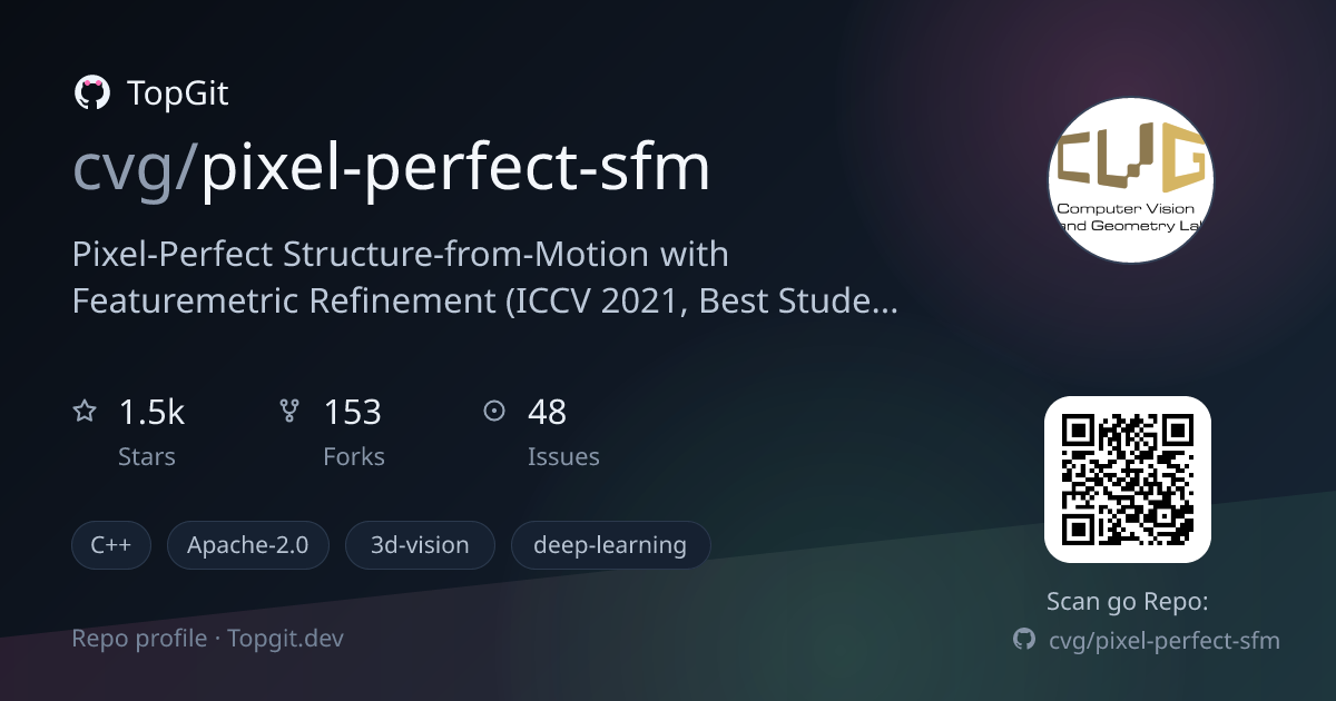 TopGit repo profile image for cvg/pixel-perfect-sfm
