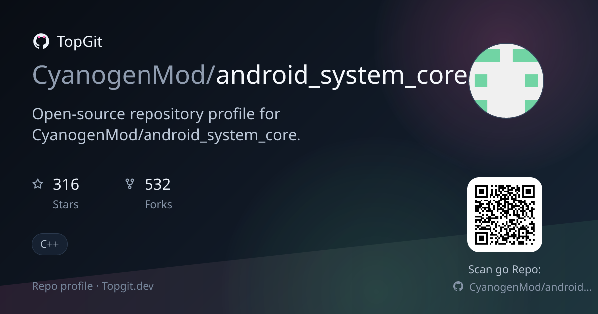 TopGit repo profile image for CyanogenMod/android_system_core