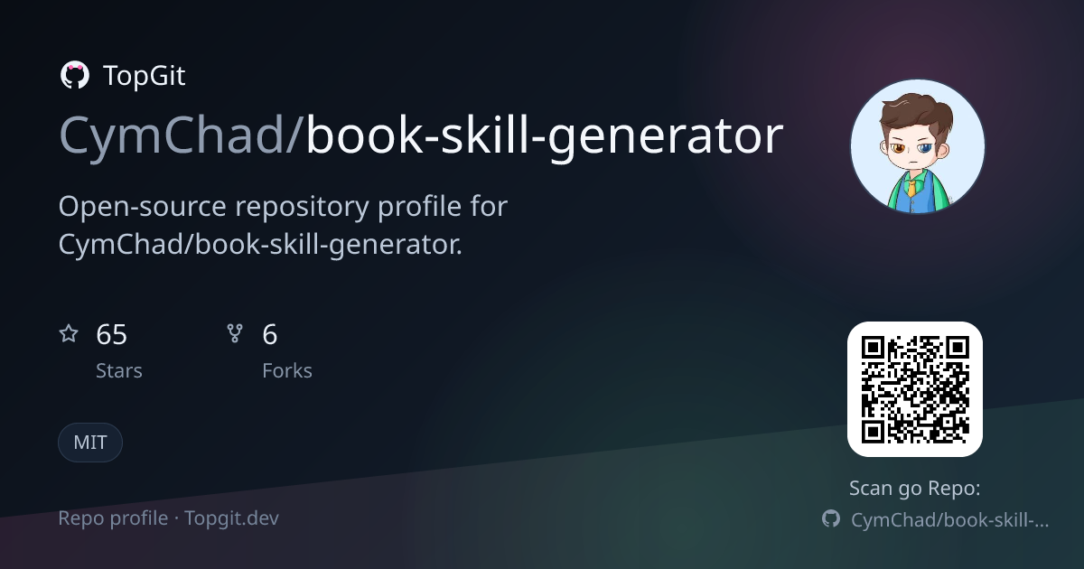 TopGit repo profile image for CymChad/book-skill-generator