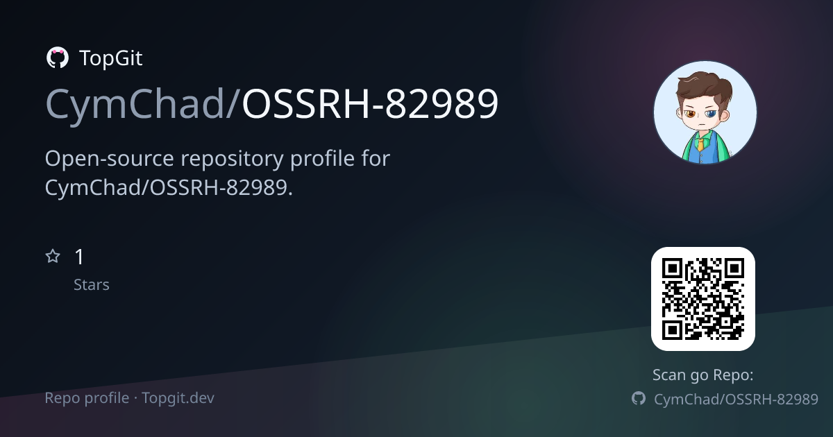 TopGit repo profile image for CymChad/OSSRH-82989