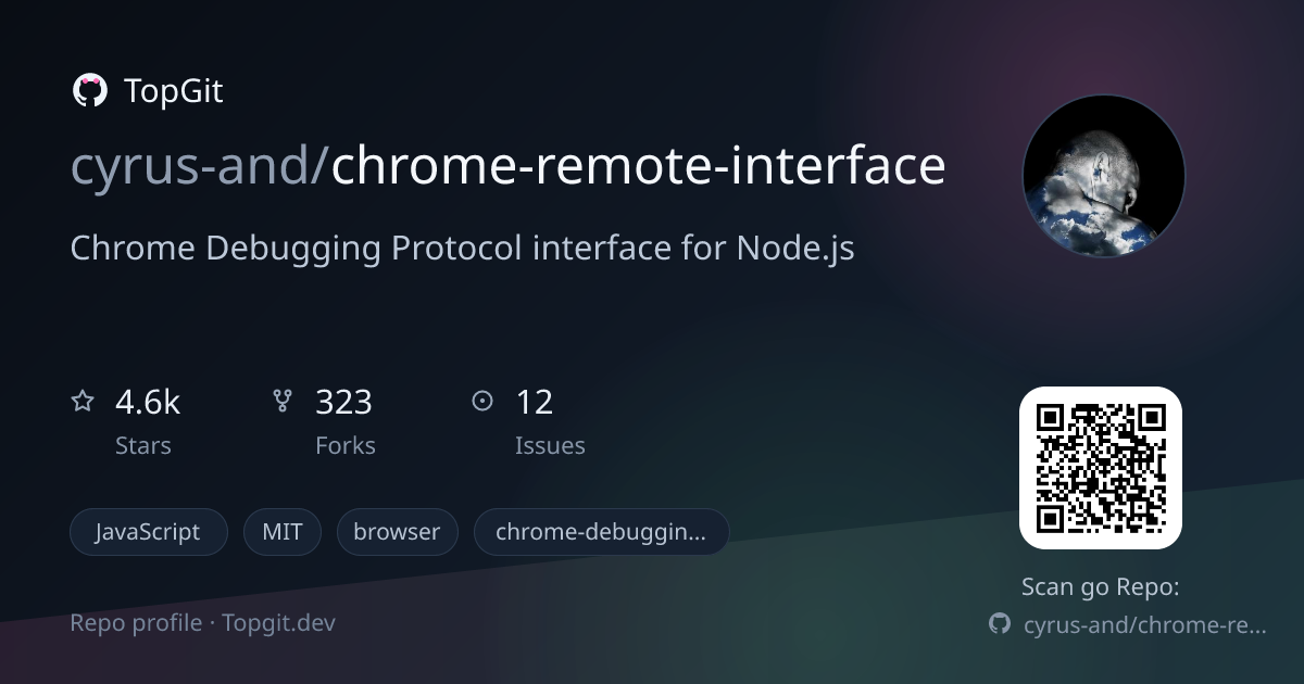 TopGit repo profile image for cyrus-and/chrome-remote-interface