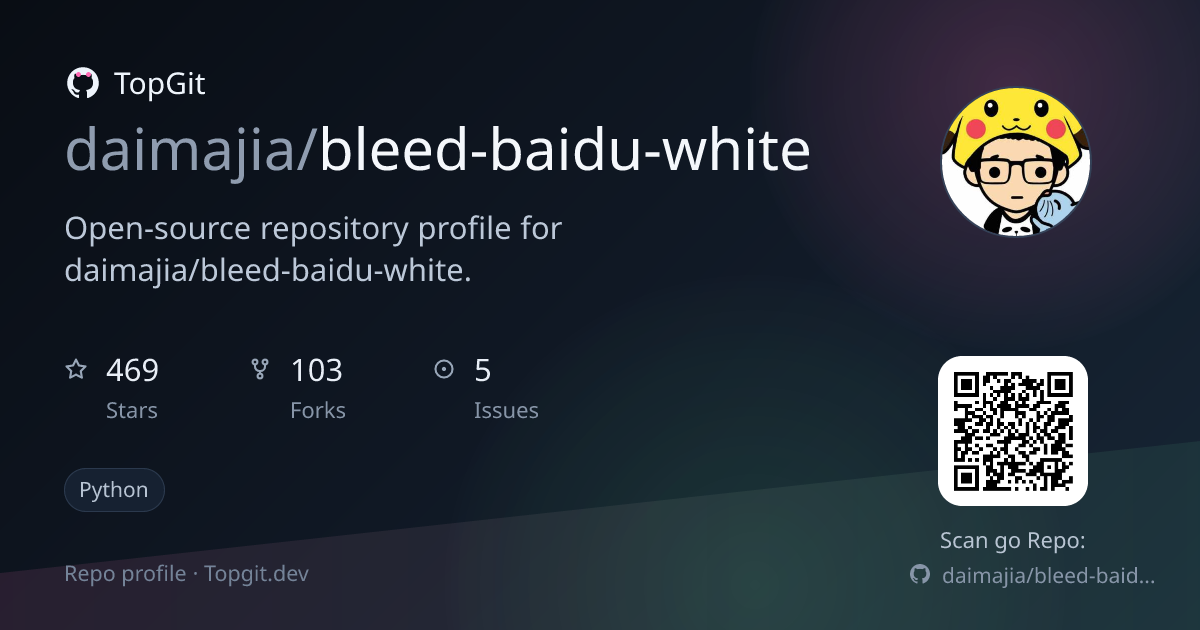 TopGit repo profile image for daimajia/bleed-baidu-white