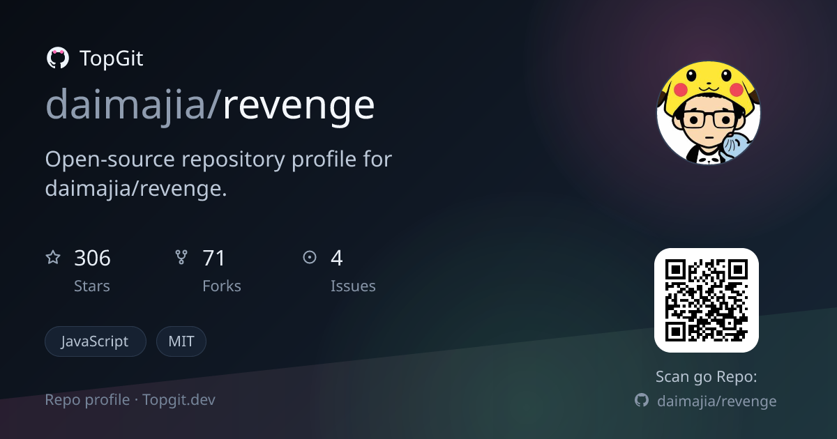 TopGit repo profile image for daimajia/revenge